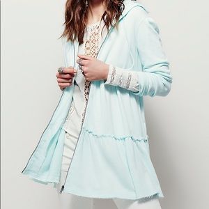 Free People tiered trapeze zip up